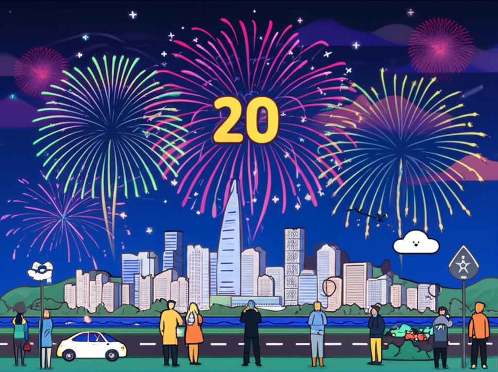 광안리 밤바다를 수놓은 화려한 불꽃